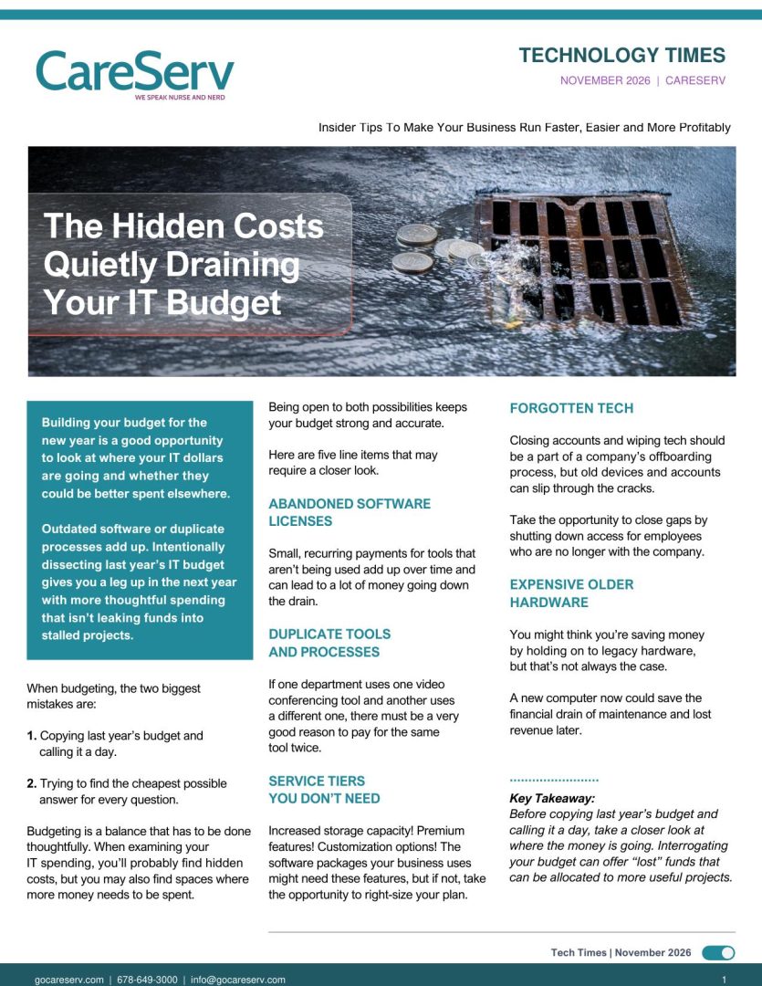 CareServ November 2026 Technology Times